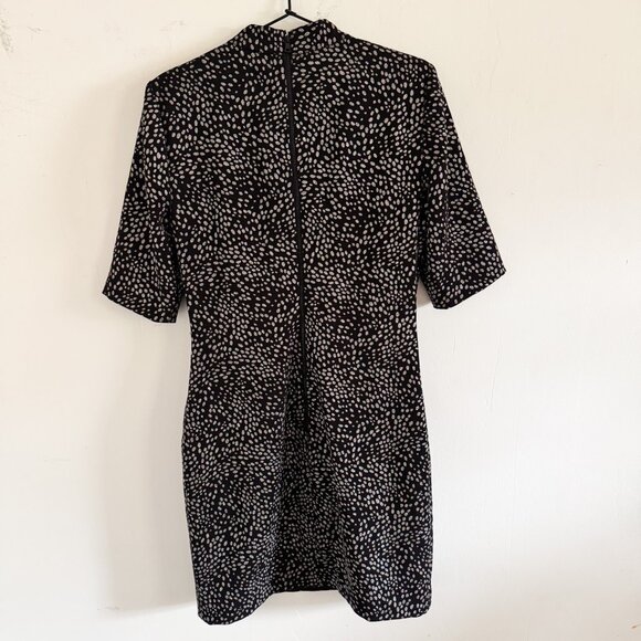 NWT Alice + Olivia Black Inka Glitter Dot Mini Dress 10 - Picture 8 of 9